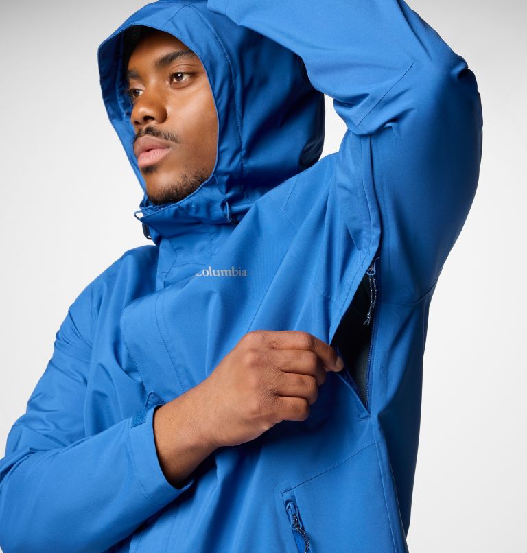 Men's Earth Explorer II Waterproof Jacket, Color: Mountain Blue, image 6