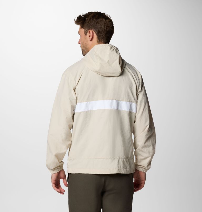 Men's Spire Valley Hooded Windbreaker, Color: Dark Stone, White, image 2
