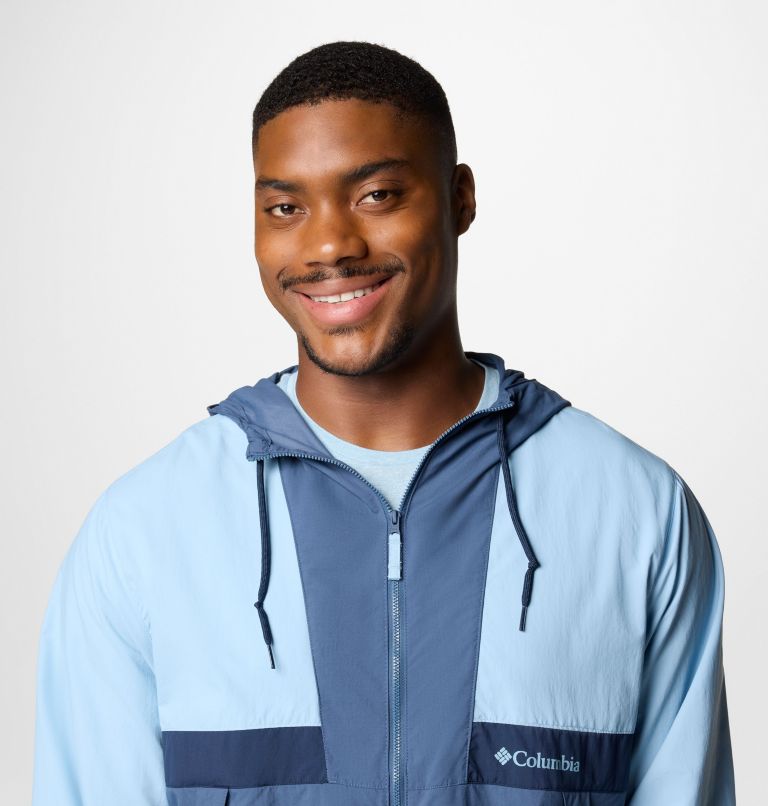 Men's Spire Valley Hooded Windbreaker - Tall, Color: Ripple Blue, Dark Mountain, Coll Navy, image 5