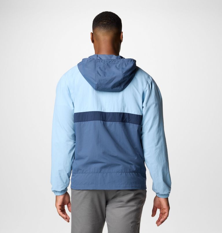 Men's Spire Valley Hooded Windbreaker - Tall, Color: Ripple Blue, Dark Mountain, Coll Navy, image 3