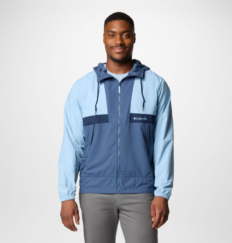 Men's Spire Valley Hooded Windbreaker - Tall, Color: Ripple Blue, Dark Mountain, Coll Navy, image 1