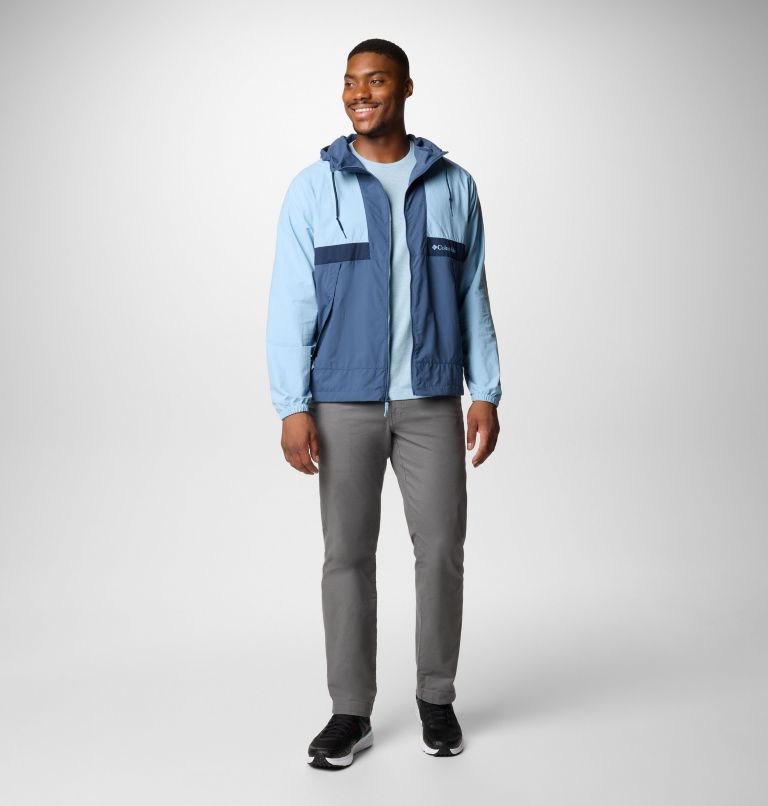 Men's Spire Valley Hooded Windbreaker - Tall, Color: Ripple Blue, Dark Mountain, Coll Navy, image 2