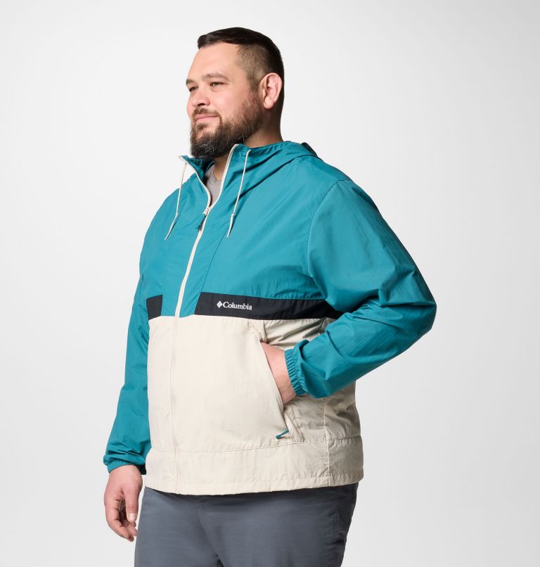 Men's Spire Valley Hooded Windbreaker - Big, Color: River Blue, Dark Stone, Black, image 4