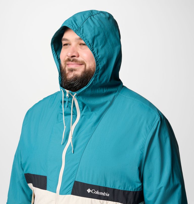 Men's Spire Valley Hooded Windbreaker - Big, Color: River Blue, Dark Stone, Black, image 5