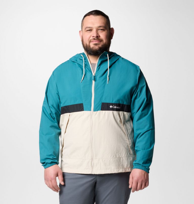 Men's Spire Valley Hooded Windbreaker - Big, Color: River Blue, Dark Stone, Black, image 1