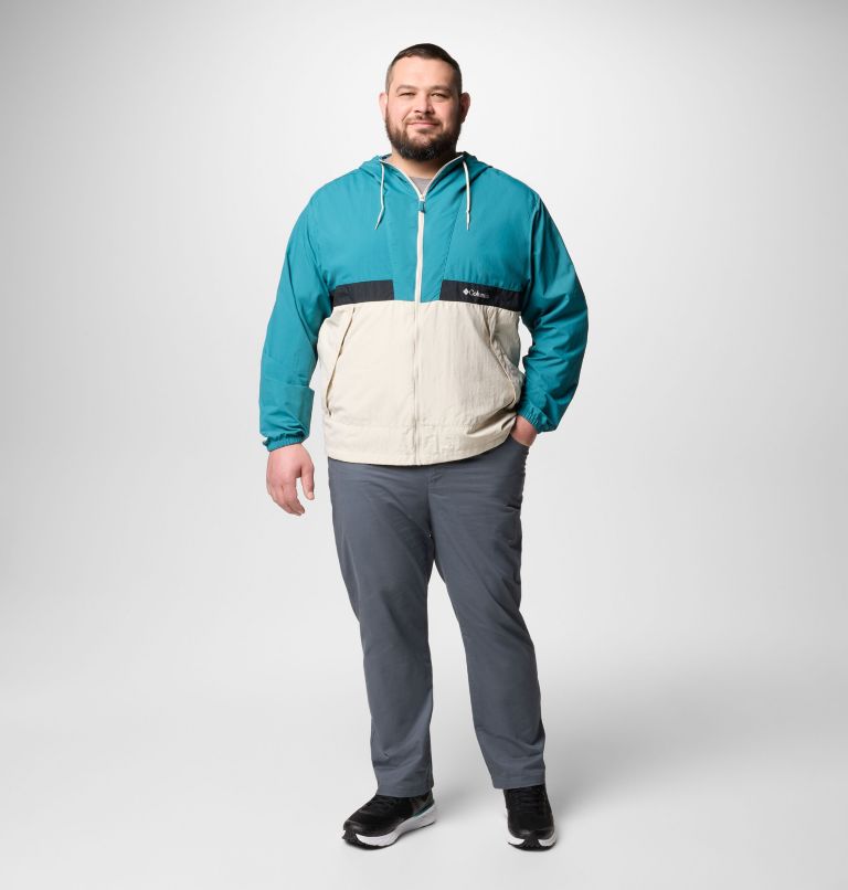 Men's Spire Valley Hooded Windbreaker - Big, Color: River Blue, Dark Stone, Black, image 2