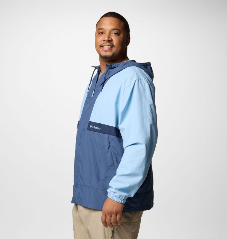 Men's Spire Valley Hooded Windbreaker - Big, Color: Ripple Blue, Dark Mountain, Coll Navy, image 4