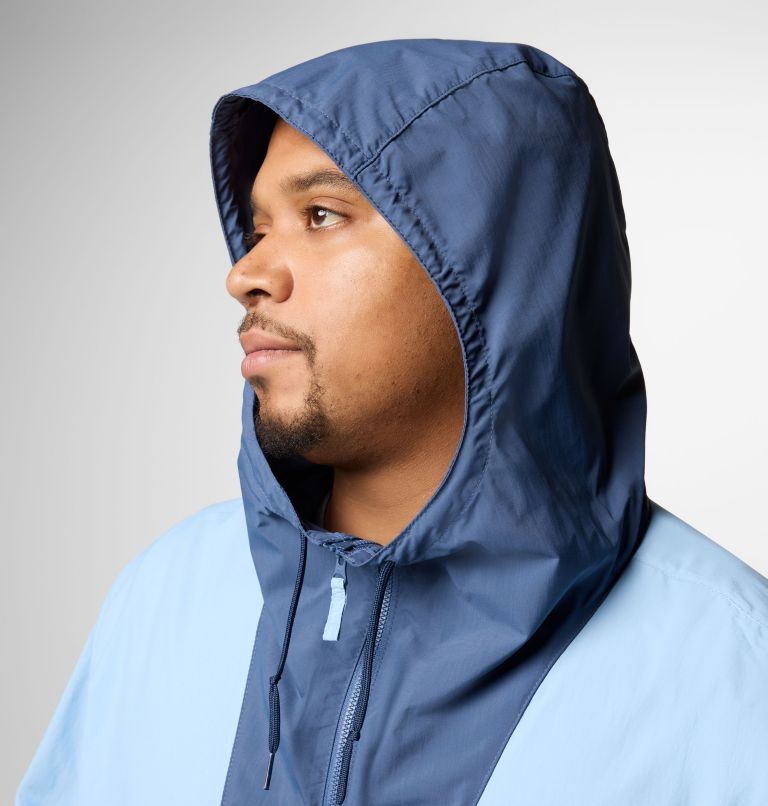 Men's Spire Valley Hooded Windbreaker - Big, Color: Ripple Blue, Dark Mountain, Coll Navy, image 5