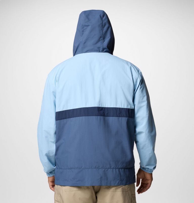 Men's Spire Valley Hooded Windbreaker - Big, Color: Ripple Blue, Dark Mountain, Coll Navy, image 3