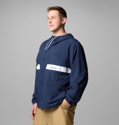 Coupe-vent à Capuche Spire Valley Homme - Grande Taille, Color: Collegiate Navy, White, image 12
