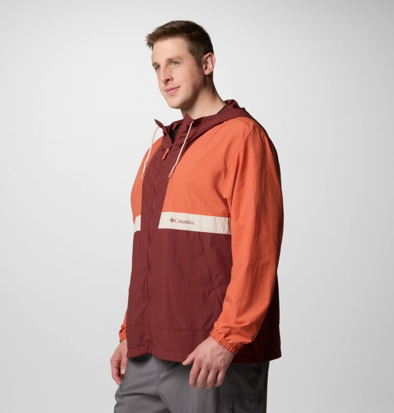 Cortavientos con capucha Spire Valley para hombre - Talla grande, Color: Tuscan, Spice, Dark Stone, image 4