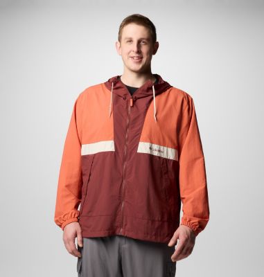Men's Spire Valley Hooded Windbreaker - Extended Size, Color: Tuscan, Spice, Dark Stone, image 1