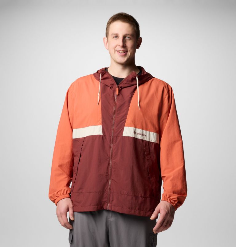 Cortavientos con capucha Spire Valley para hombre - Talla grande, Color: Tuscan, Spice, Dark Stone, image 1