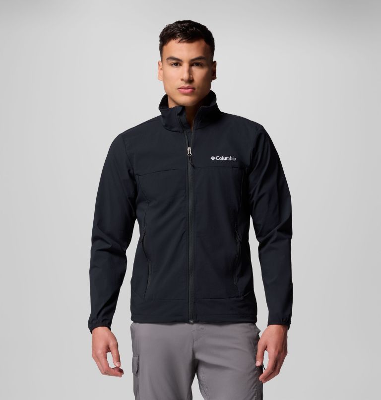 Men's Heather Canyon II Softshell Hiking Jacket, Color: Black, image 1
