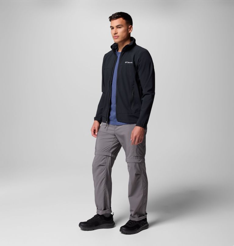 Men's Heather Canyon II Softshell Hiking Jacket, Color: Black, image 2