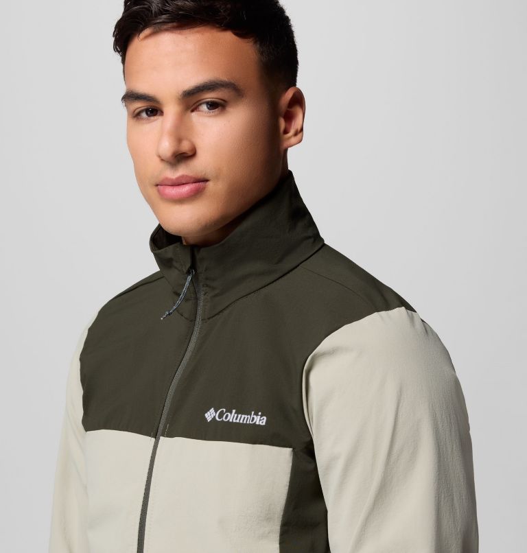 Men's Heather Canyon II Softshell Hiking Jacket, Color: Safari, Greenscape, image 5
