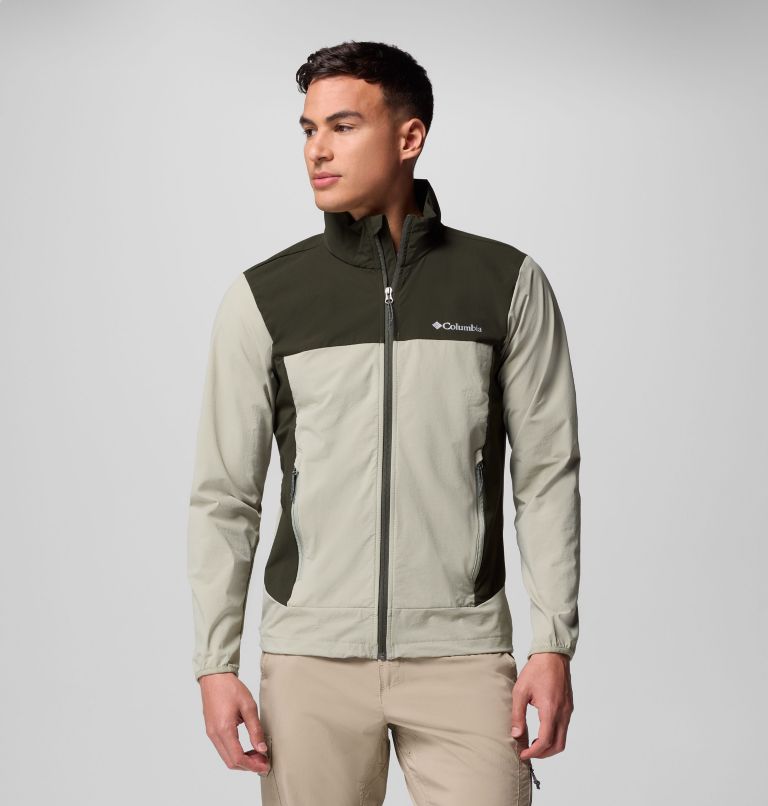 Men's Heather Canyon II Softshell Hiking Jacket, Color: Safari, Greenscape, image 1