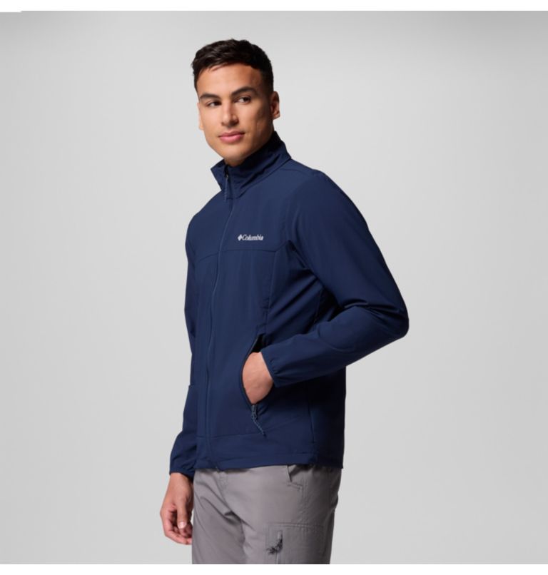 Men's Heather Canyon II Softshell Hiking Jacket, Color: Collegiate Navy, image 4