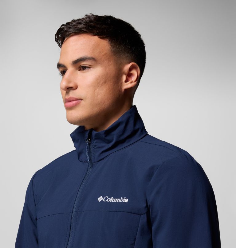 Men's Heather Canyon II Softshell Hiking Jacket, Color: Collegiate Navy, image 5