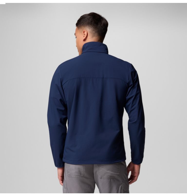 Men's Heather Canyon II Softshell Hiking Jacket, Color: Collegiate Navy, image 2