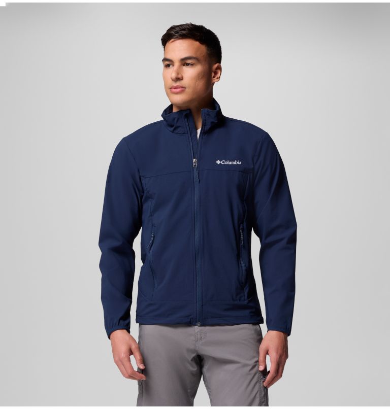 Men's Heather Canyon II Softshell Hiking Jacket, Color: Collegiate Navy, image 1