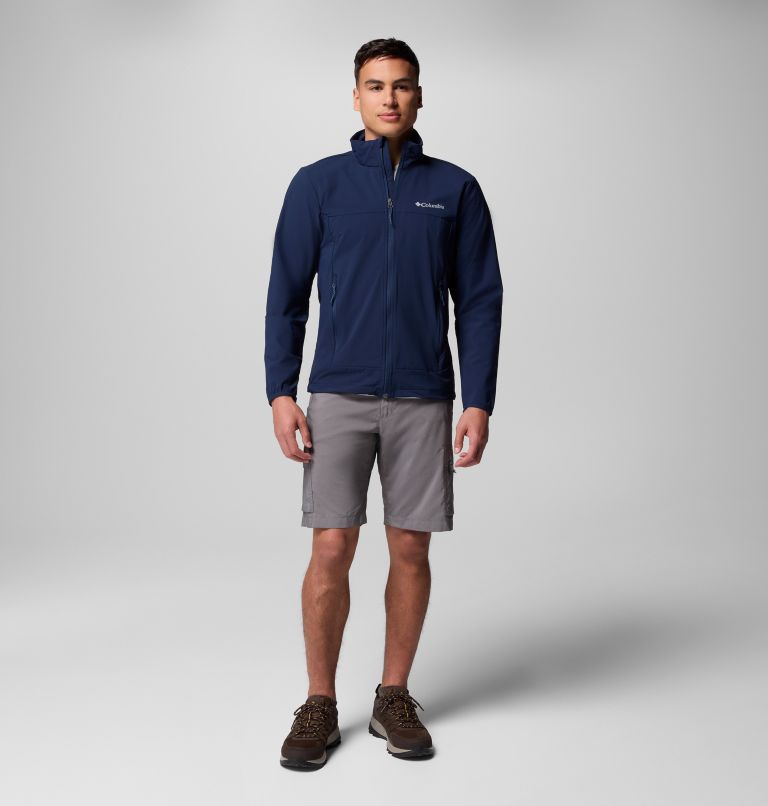 Men's Heather Canyon II Softshell Hiking Jacket, Color: Collegiate Navy, image 3