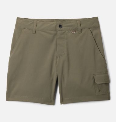 Boys' Tech Trail Utility Shorts, Color: Stone Green, image 1
