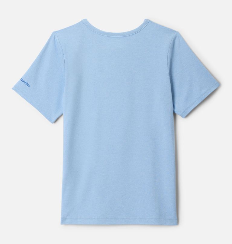 Boys' Tech Trail Graphic Technical T-Shirt, Color: Ripple Blue Heather, Explore Outdoors, image 2