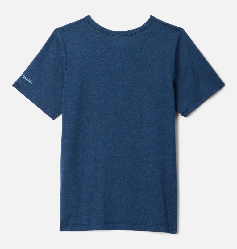 Boys' Tech Trail Graphic Technical T-Shirt, Color: Collegiate Navy Heather, Ridge Line Life, image 2