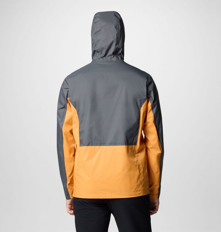 Men's Pouring Adventure III Waterproof Hiking Jacket, Color: Shark, Sunstone, image 3