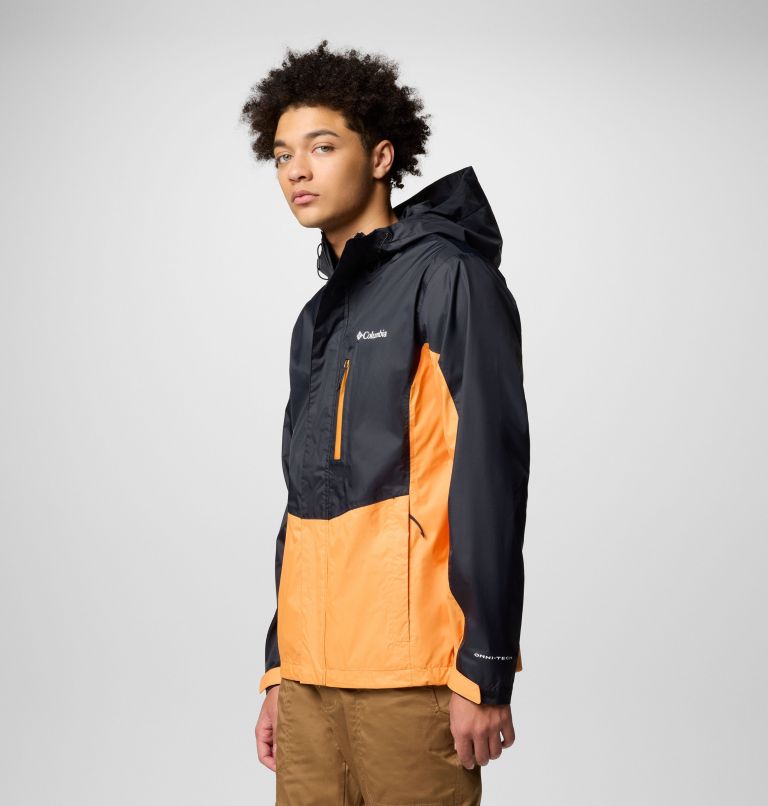 Men's Pouring Adventure III Waterproof Hiking Jacket, Color: Black, Koi, image 4