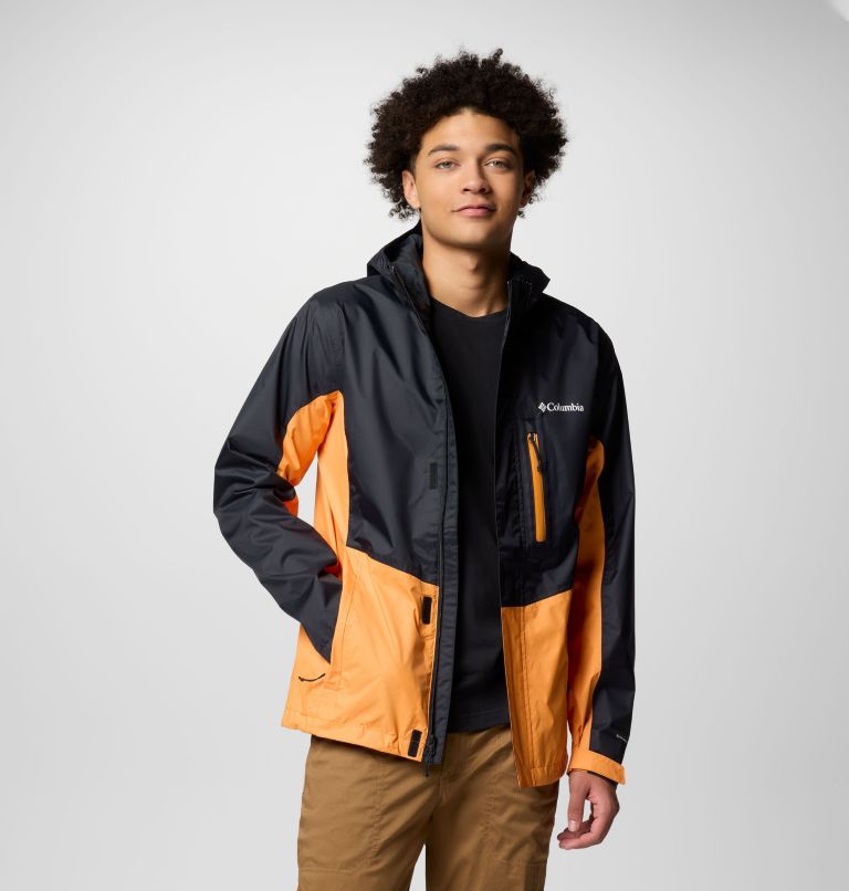 Men's Pouring Adventure III Waterproof Hiking Jacket, Color: Black, Koi, image 8