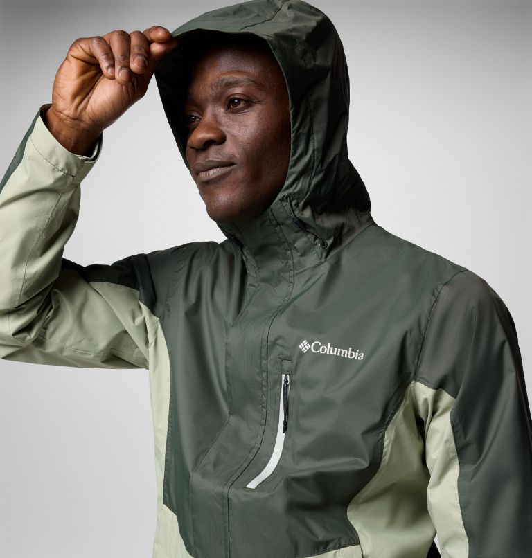 Chaqueta de senderismo impermeable Pouring Adventure III para hombre, Color: Greenscape, Safari, image 5