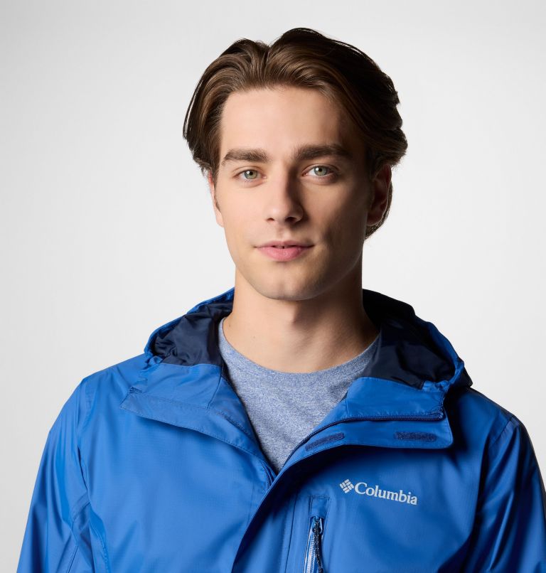 Men's Pouring Adventure III Waterproof Hiking Jacket, Color: Mountain Blue, image 5