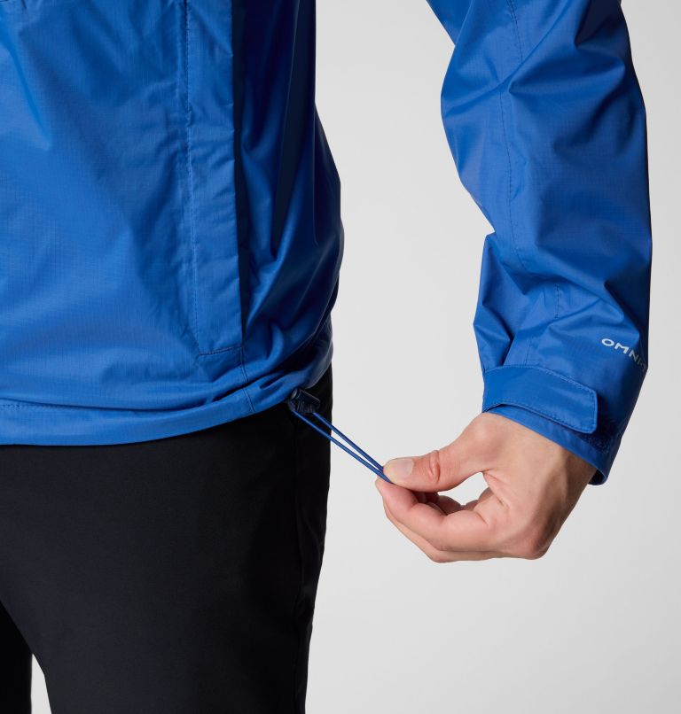 Men's Pouring Adventure III Waterproof Hiking Jacket, Color: Mountain Blue, image 7