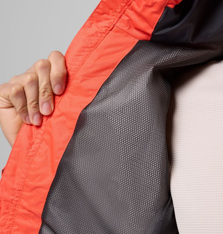 Men's Pouring Adventure III Waterproof Hiking Jacket, Color: Zing, Shark, image 9