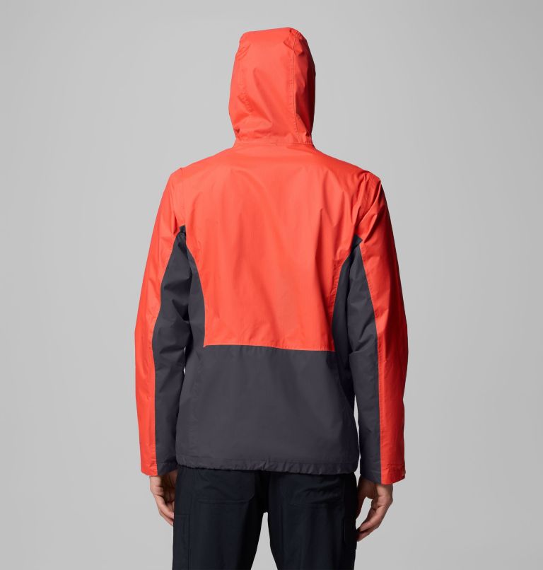 Men's Pouring Adventure III Waterproof Hiking Jacket, Color: Zing, Shark, image 2