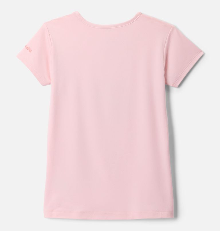 Girls' Tech Trail Graphic Technical T-Shirt, Color: Satin Pink Heather, Ridge Line Life, image 2