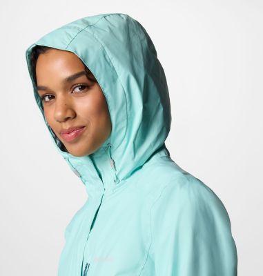 Women's Pouring Adventure III Waterproof Hiking Jacket, Color: Spray, image 4