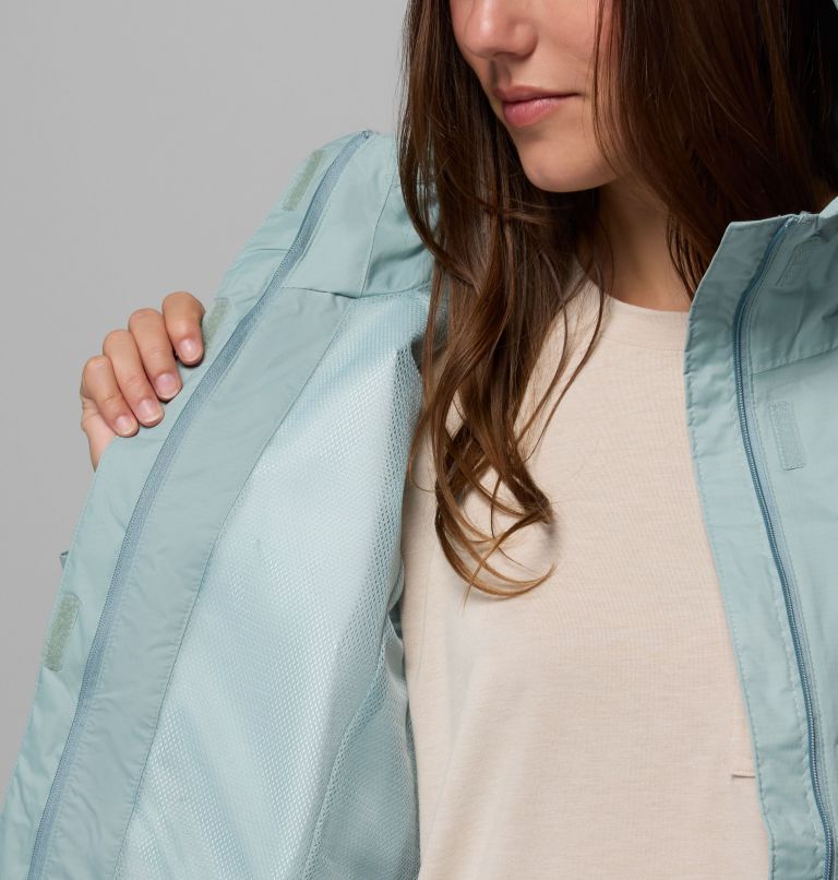 Women's Pouring Adventure III Waterproof Hiking Jacket, Color: Crushed Blue, image 6