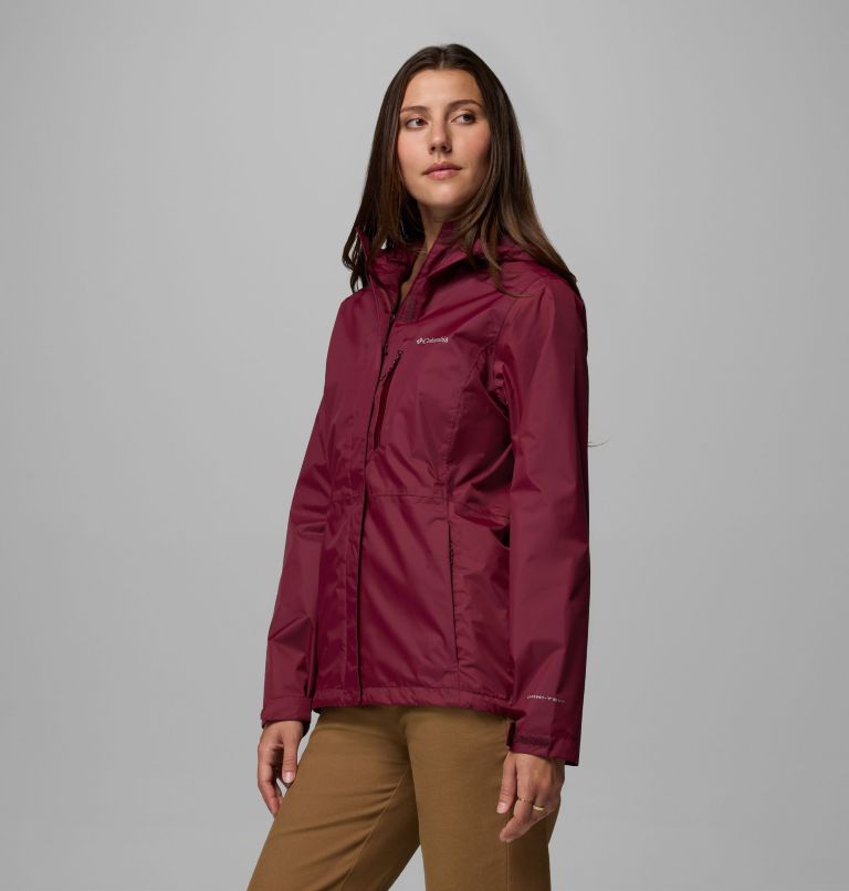 Women's Pouring Adventure III Waterproof Hiking Jacket, Color: Rich Wine, image 4