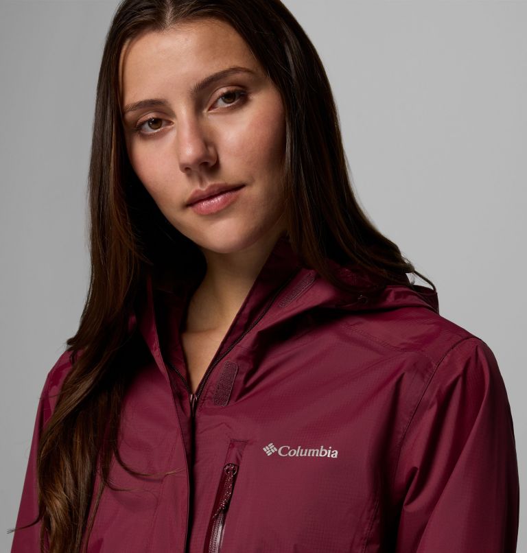 Women's Pouring Adventure III Waterproof Hiking Jacket, Color: Rich Wine, image 7
