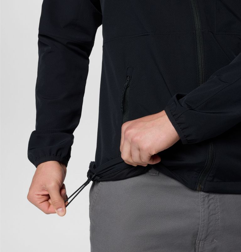 Men's Tall Heights II Hooded Softshell Hiking Jacket, Color: Black, image 5