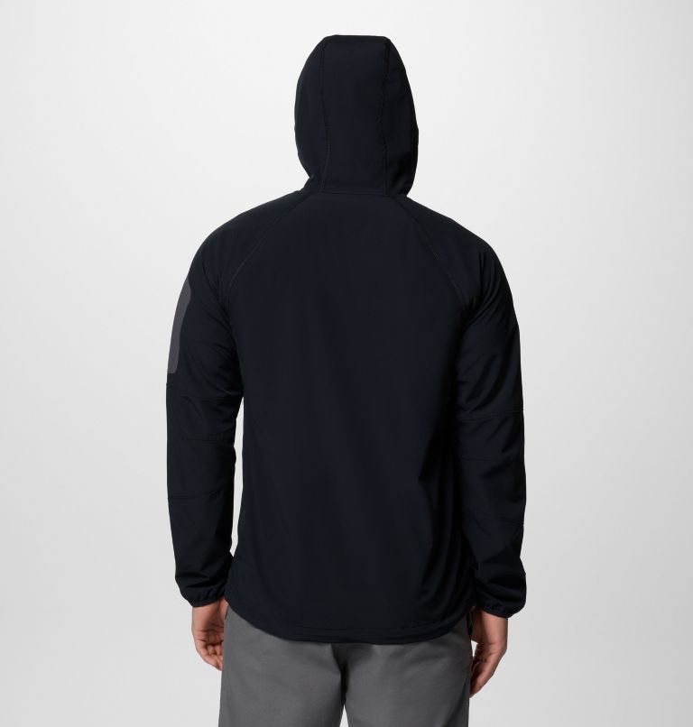 Men's Tall Heights II Hooded Softshell Hiking Jacket, Color: Black, image 2