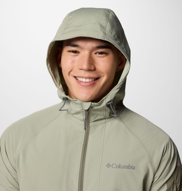 Men's Tall Heights II Hooded Softshell Hiking Jacket, Color: Safari, image 4