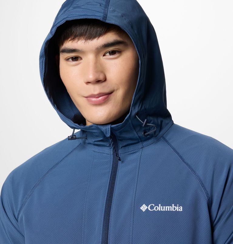 Men's Tall Heights II Hooded Softshell Hiking Jacket, Color: Dark Mountain, image 4