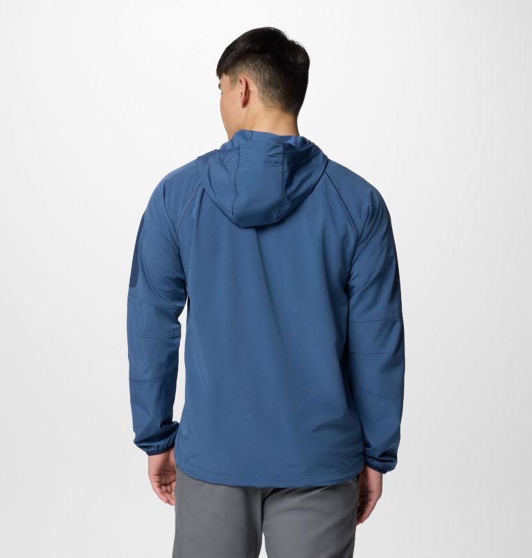 Men's Tall Heights II Hooded Softshell Hiking Jacket, Color: Dark Mountain, image 2