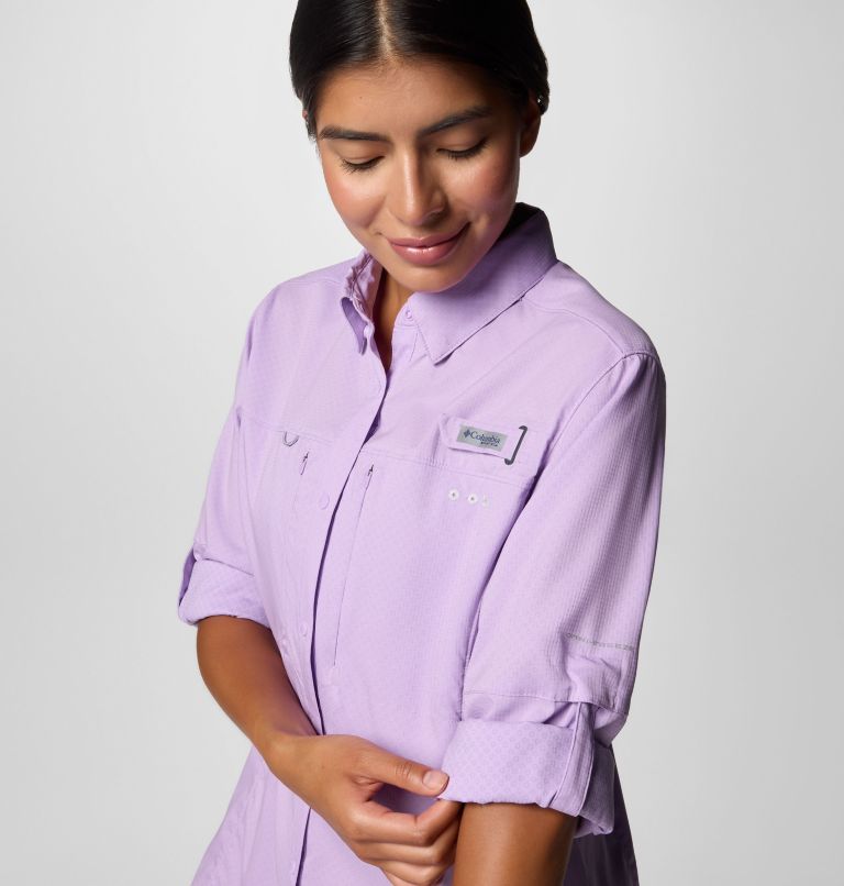 Women's PFG Shadowcaster Zero Long Sleeve Shirt, Color: Hydrangea, image 11