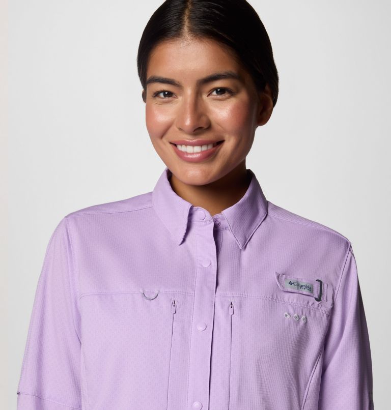 Women's PFG Shadowcaster Zero Long Sleeve Shirt, Color: Hydrangea, image 4