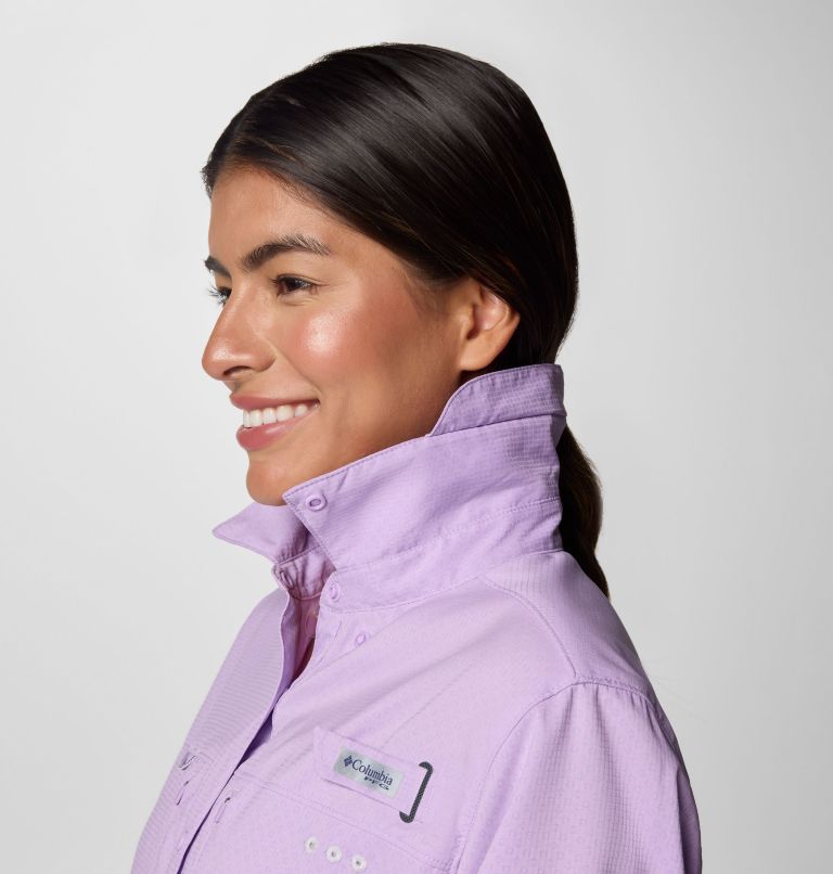 Women's PFG Shadowcaster Zero Long Sleeve Shirt, Color: Hydrangea, image 5